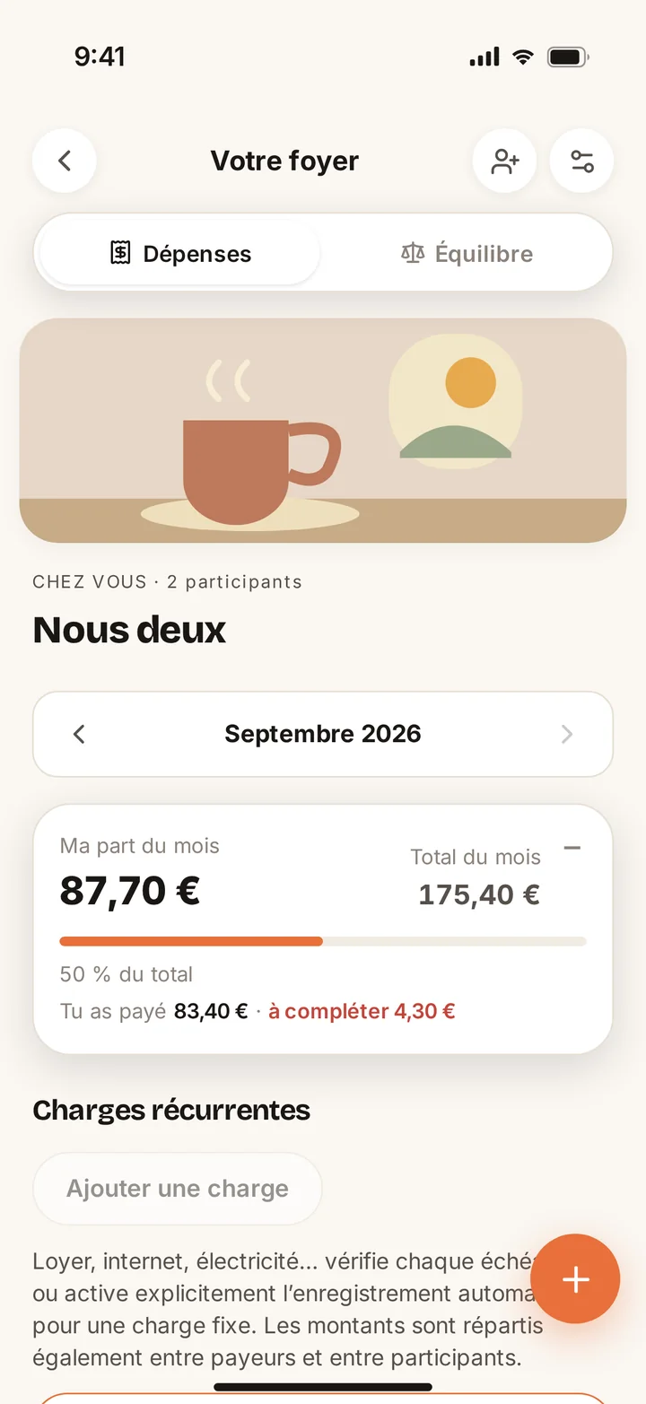 « Nous deux » : les dépenses du couple, mois par mois.